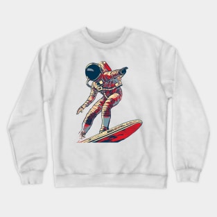 Astronaut Surfing Crewneck Sweatshirt